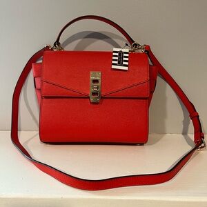 Henri Bendel Red Leather Satchel ❤️🔥 NWT RARE